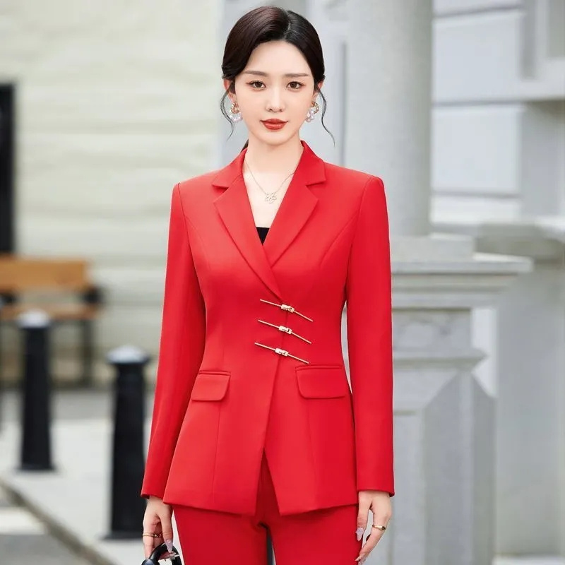 Women'S Red Formal Wear - 2025 mode Weiß Rot Schwarz Blazer