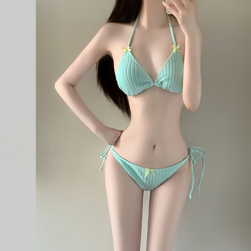 Womens Suit - 2026 Sommer Damen Langarm-Bikini-Set – Koreanische