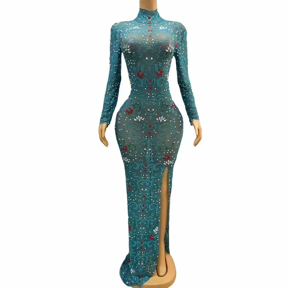 Women'S Red Formal Wear - Sexy Bühne luxuriös blau grün rot