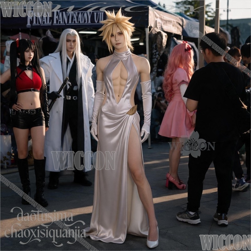 FF7 Cosplay Cloud Hochgeschlit – Evening Gown Bewertung und Preis