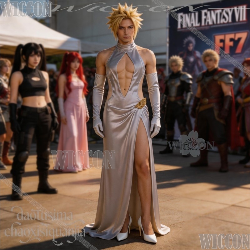 FF7 Cosplay Cloud Hochgeschlit – Evening Gown Bewertung und Preis