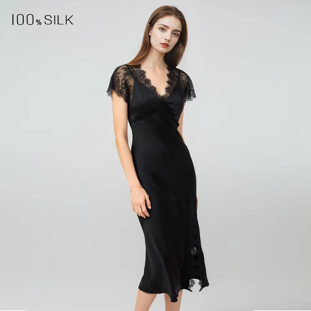 Damen Sexy Spitzen-Seidennacht – Lace Dress Bewertung und Preis