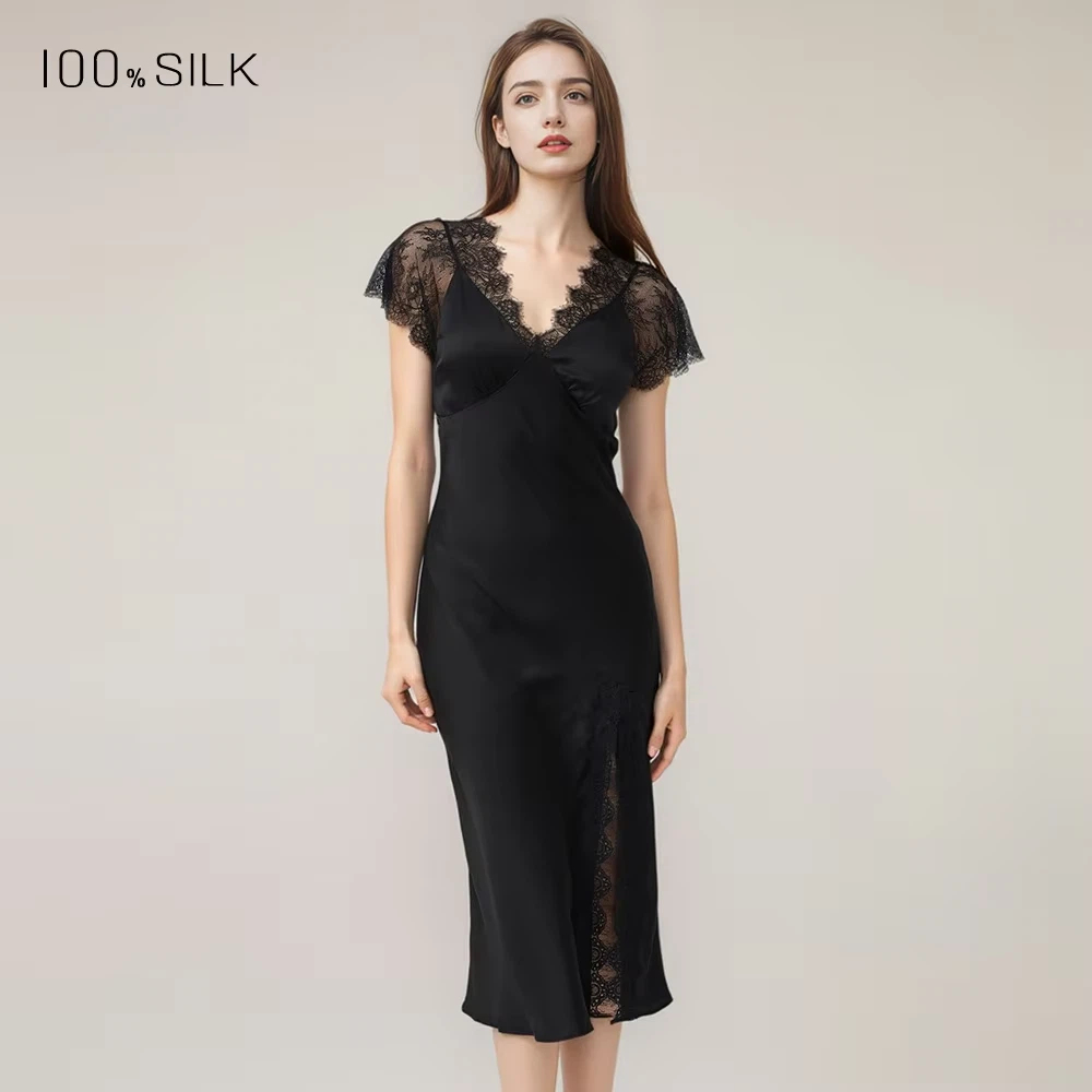 Damen Sexy Spitzen-Seidennacht – Lace Dress Bewertung und Preis