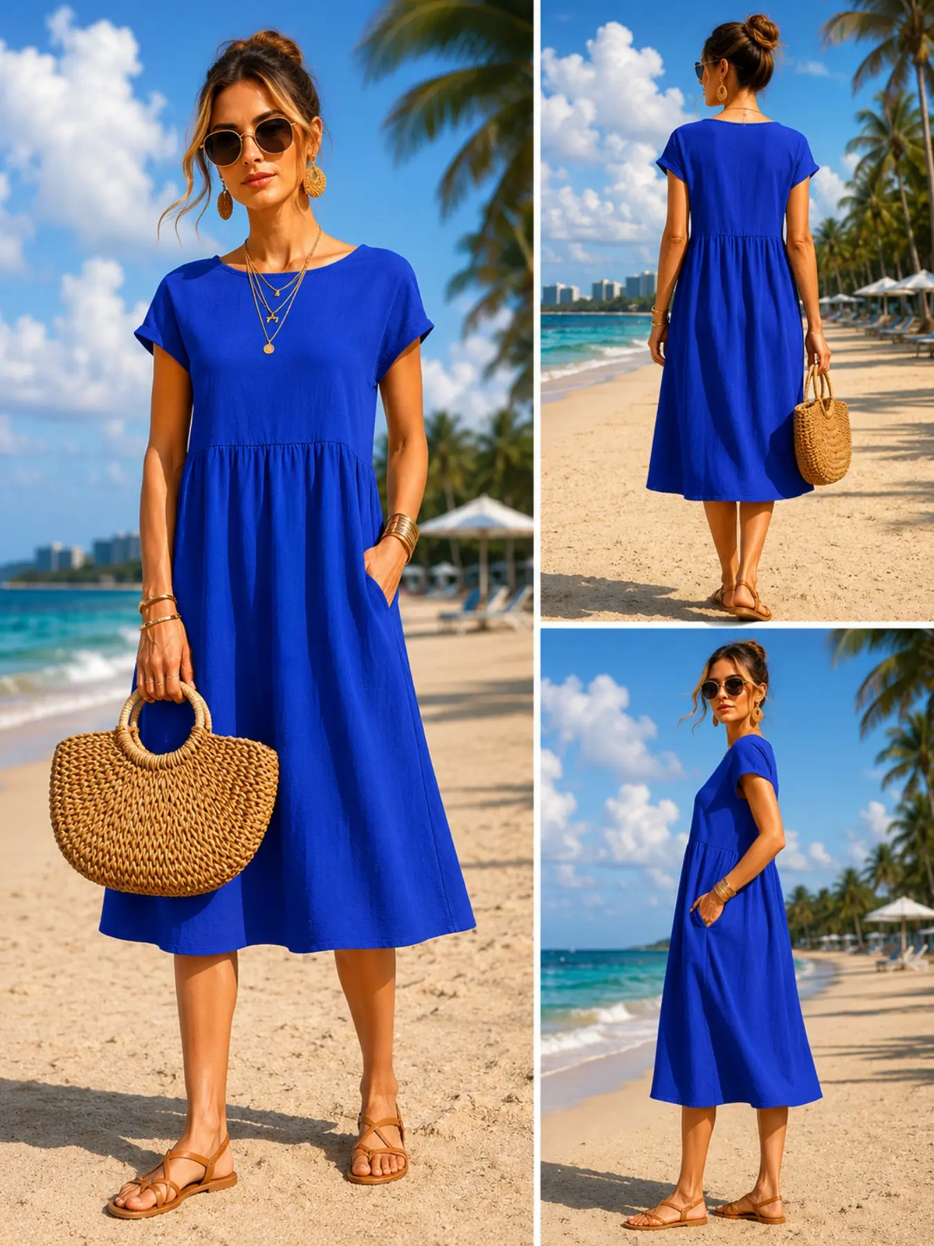 Damen-Freizeitkleid in Midi-Lä – Midi Dress Bewertung und Preis