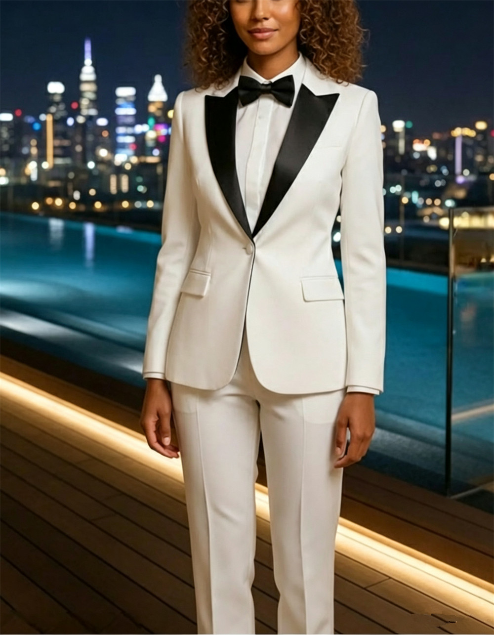 Damen 2-Teiliger Anzug Weißer  – Womens Blazer Bewertung und Preis