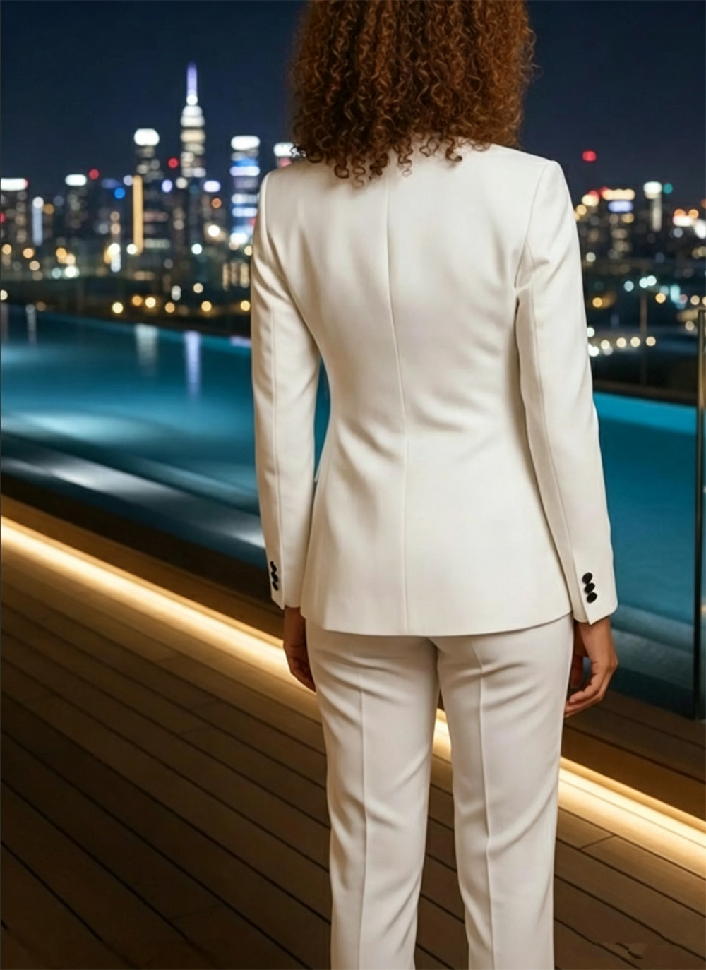 Damen 2-Teiliger Anzug Weißer  – Womens Blazer Bewertung und Preis